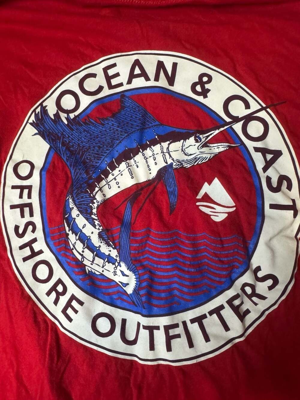 Ocean + Coast Red Long Sleeve Marlin Graphic T-Shirt
